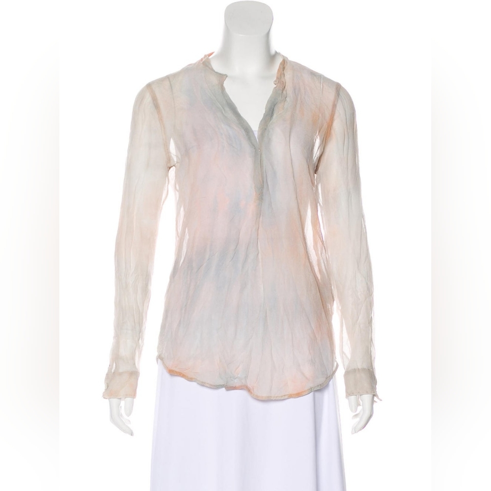 Raquel Allegra silk long sleeve blouse